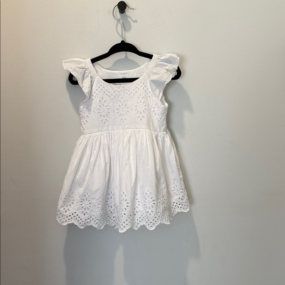 GAP White Eyelet Cotton Dress for Kids